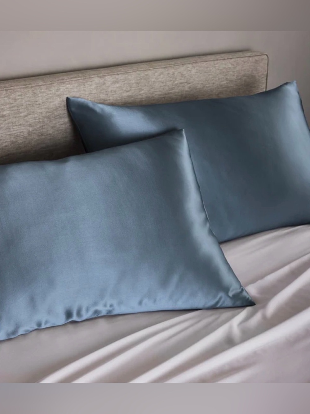 Cozy Earth King Silk Pillowcase Concealed Close Pacific Blue NWT